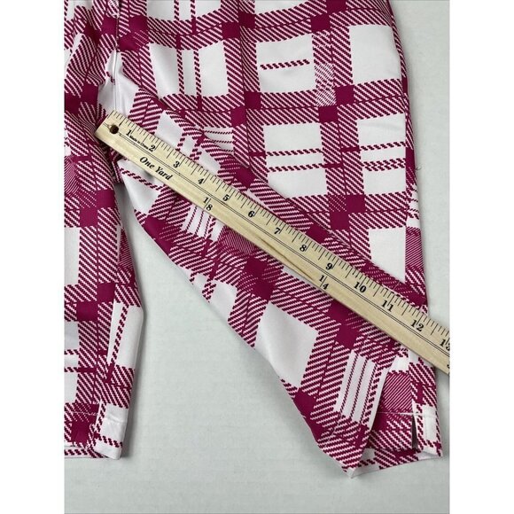 ADIDAS CLIMATE Bermuda Golf Shorts Women’s 4 Plaid Red/White Lightweight - Picture 5 of 12